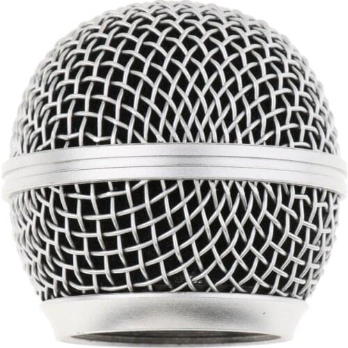 Microphone Grille Replacement Mic Head Ball Grill for SM58 New Silver
