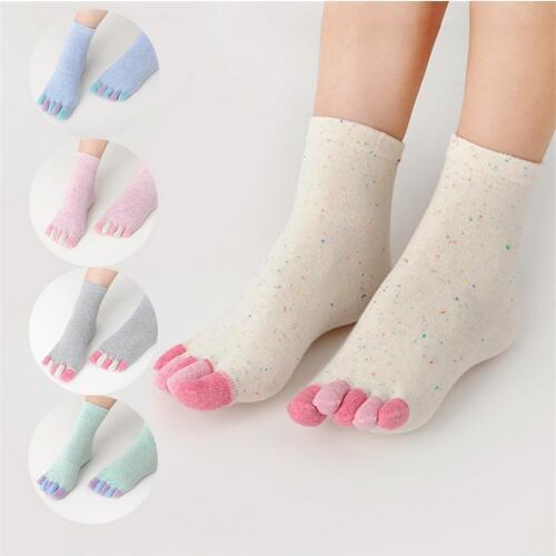 Hot sale! womens 5 toe socks 5 pairs/lot lady womens girls five fingers trainer toe cotton socks colorful pilates massage sock