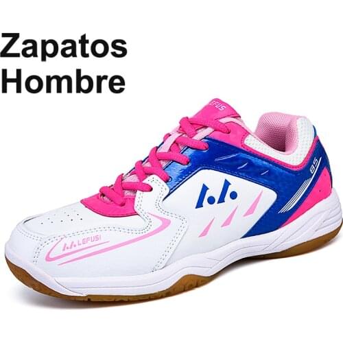 Men Women Badminton Shoes High Quality Soft Muscle Anti-Slippery Training Professional Sneakers Women Sport Badminton Shoes Plus