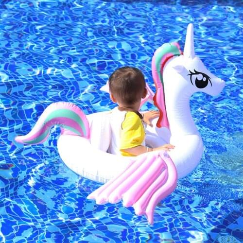 Inflatable Unicorn Baby Float Pool Toys for Kids Pink Swimming Ring inflatable Summer Water Fun Pool Toy Kids Swimming ring