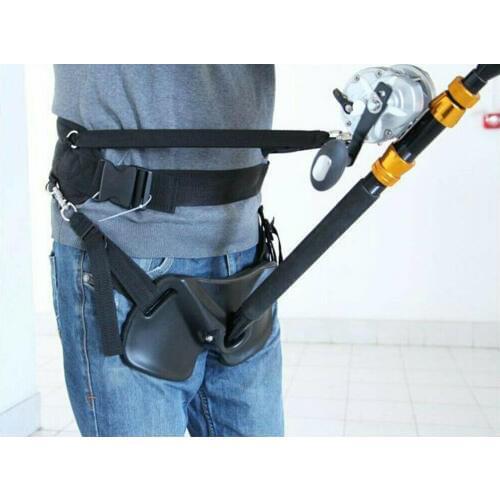 2019 Brand New Style Sea Fishing Fighting Belt Adjust Stand up Harness Waist Rod Pole Holder CA