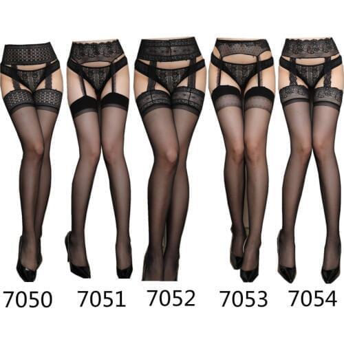 New Arrival Solid Stockings Women Sexy Thigh High Fishnet Nylon Long Socks Sex Belt Standard Over Knee Socks Sexy Lingerie
