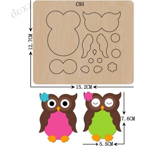 New Owl Wooden die Scrapbooking C-93 Cutting Dies Compatible with most die cutting machines