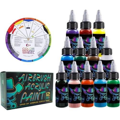 OPHIR Airbrush Acrylic Paint for Model Shoes Leather Painting Airbrush DIY Paint Model Acrylic Paint TA005