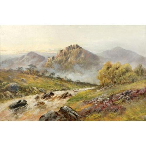 Landscape Art Oil Painting on Canvas for Home Decor Landscape with River Wall Painting Hand Painted High Quality