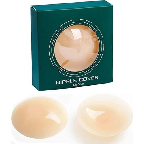American braza same style non-colloid body temperature self-adhesive nipple patch anti-bump silicone nipple covers
