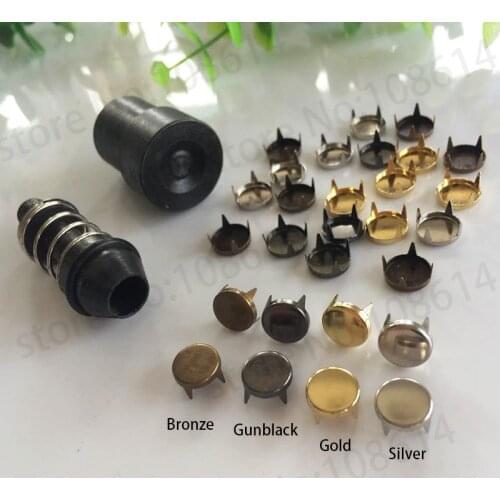 Flat rivets with claw for garment apparel accessories DIY materials accessory round studs Jet Black Loose wholsalse rivets