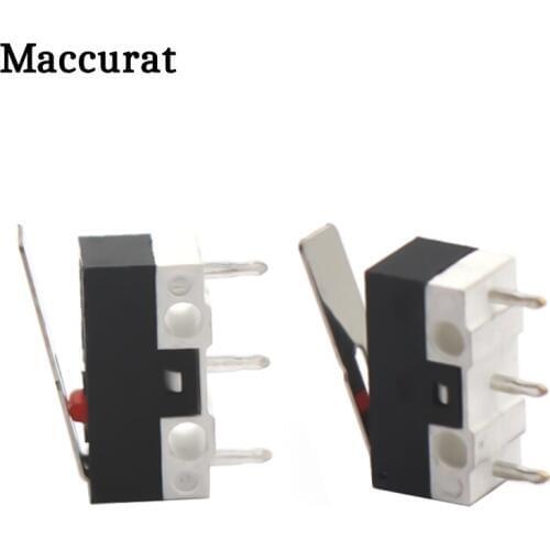 5pcs 125V AC Limit Micro Switch Lever Part For MK7 MK8 Limited 3D Printers Parts Mini MicroSwitch Accessories Micro Switch