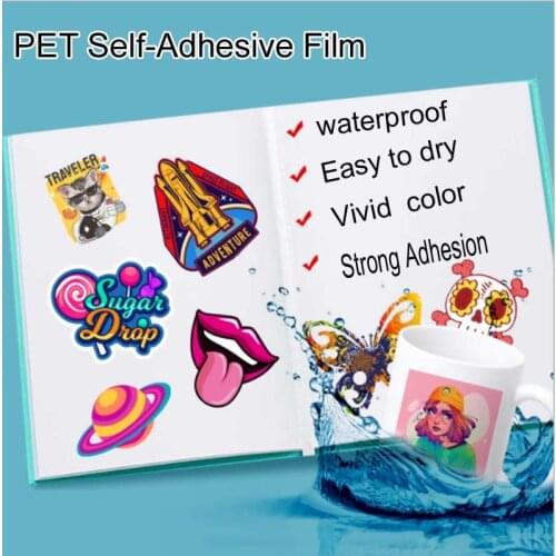 Inkjet PP synthetic paper self-adhesive matte glossy silver PET self-adhesive label paper A4 tear-proof laser waterproof self-ad