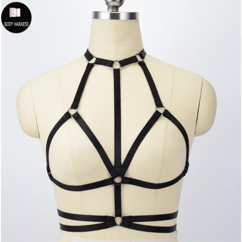 Sexy Bra Adjustable Harness Women Fetish Wear Body Harness Erotic Crop Top Lingerie Rave Wear Bondage Harness Bra Suspender belt