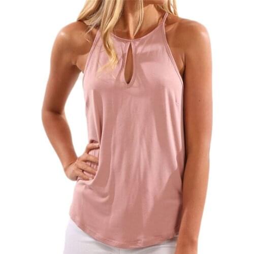 Sexy Hallow Out Slim Fit Top Summer Women Vest Sexy Bottoming Pullover Solid Sleeveless Casual Tank Top