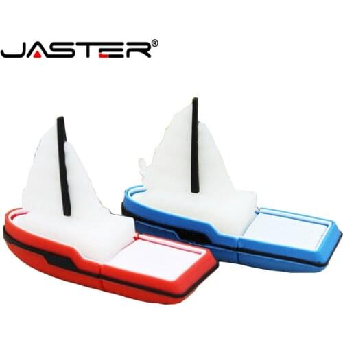 JASTER Wholesale fashion sailing boat USB Flash Drive cartoon ship memory stick creative 32gb/16gb/8gb/4gb pendrive toy gift
