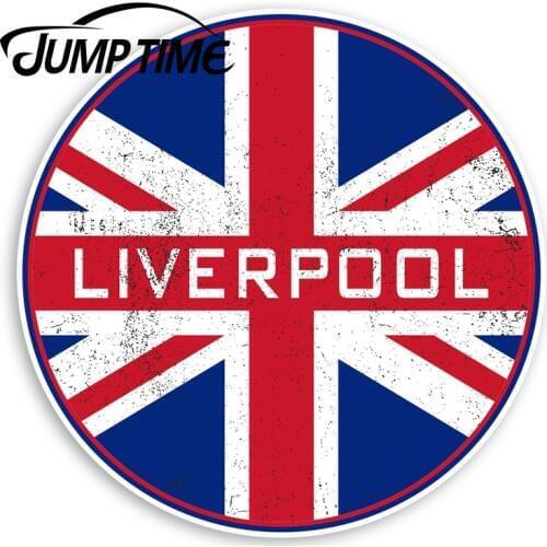 Jump Time Liverpool England Vinyl Stickers - UK Flag Sticker LuggageWaterproof Car Decal Trunk Car Accessories
