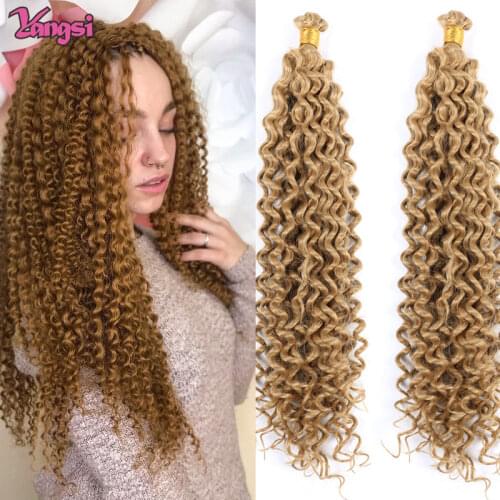 Full star Curly Water Wave Hair Bulk 24 Strands Grey Purple Pink Blonde Afro Curly Crochet Braids Ombre Braiding Hair Extension