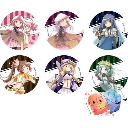 Magia Record Game Badge Madoka Magica Anime Kaname Madoka Felicia Yachiyo Tsuruno Sana Metal Badge Brooch Pins