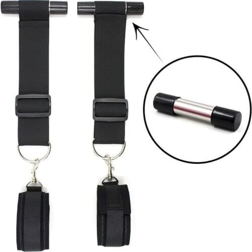 Adult Couple Toy Door Jam Wrist and Ankle Cuffs 4 pcs Set Standing Restraint System Over the Door Bondage Toy Sex Products