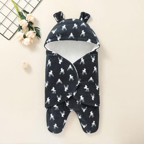 Newborn Baby Winter Warm Sleeping Bags Boys Girls Thick Fleece Warm Sleeping Blanket Warmth Velvet Quilt Split-leg Sleeping Bag
