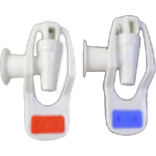 Water Dispenser Replacement Push Type White Plastic Tap Faucet 2 Pcs