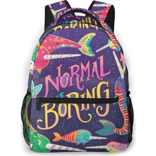 2021 Travel Backpacks Narwhal Girl Backpack For Women Large Capacity School Bag For Teenage