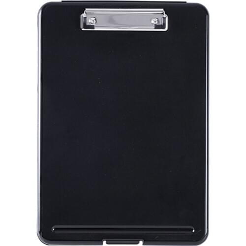 A4 Plastic Storage Clipboard File Box Case Document File Folders Clipboard Writing Pad Stationery School Office Supplies