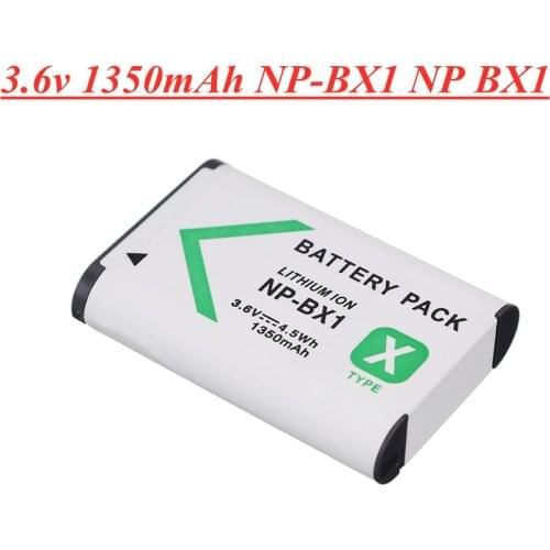 3.6v 1350mah NP-BX1 NP BX1 Digital Camera Battery for Sony DSC RX1 RX100 M3 M2 RX1R GWP88 PJ240E AS15 WX350 WX300 HX300 HX400