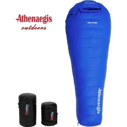 Athenaegis Ultralight Comfortable Waterproof 2200g White Goose Down Filling Can Be Spliced Winter Sleeping Bag