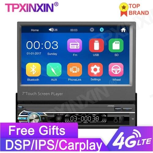 Android 10.0 1din Quad-Core Car GPS Navigation Player 7'' Universal Car Radio WiFi Bluetooth MP5 1 DIN Multimedia Player NO DVD