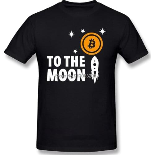 Bitcoin Funny Dogecoin Stocks New T-Shirt To The Moon Cryptocurrency Unique Design Cotton Tees Harajuku TShirt Streetwear Men