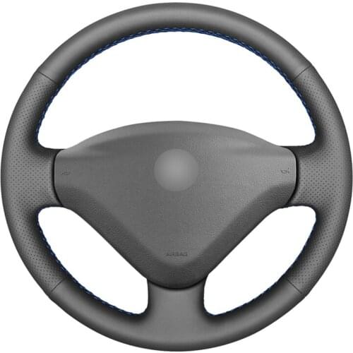 Hand-stitched Black PU Artificial Steering Wheel Cover for Peugeot 207 Expert Partner Fiat Scudo Toyota Proace Citroen Berlingo