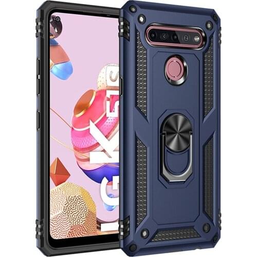 For LG K51S Case 6.55'' Cover Armor Rugged Military Shockproof Car Holder Ring Case for LG K51 S K 51 K51 51S K510 LMK510EMW