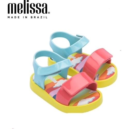 Mini Melissa Children Sandals Girls Princess Shoes Kids Flat Sandals Baby Girls Roman Shoes 2021 Beautiful Summer Sandal Style