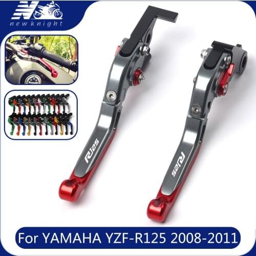 For YAMAHA YZF-R125 YZFR125 2008-2011 Motorcycle Brake lever CNC Aluminum Adjustable Foldable Extendable Clutch Brake Lever