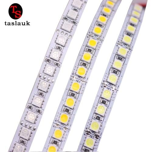 5M LED Strip 5050 DC12V 24V 120LEDs/m Flexible LED Strip tape Lighting RGB /Warm white/White 5050 LED high brightness