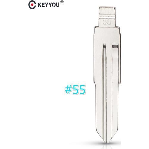 KEYYOU Metal Blank Uncut Flip KD Remote Key Blade Type #55 for Chery QQ3 NO. 55 Blade