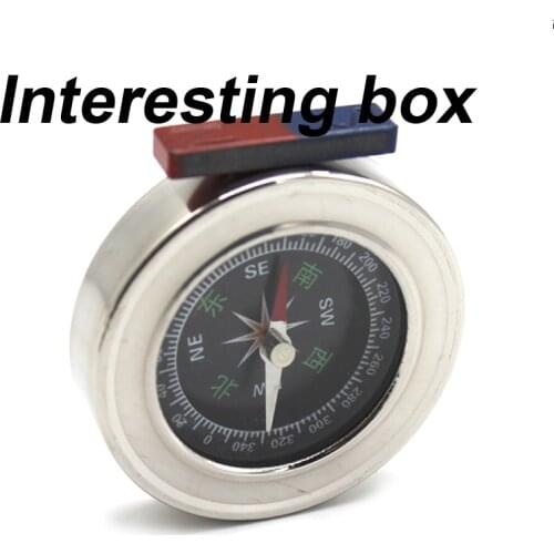 Magnet and compass experiment students physical science experiment north south compass portable DIY Education