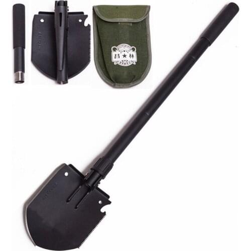 Multi functional engineers shovel, folding shovel, large spade, military shovel, fishing camping shovel, manganese steel spade