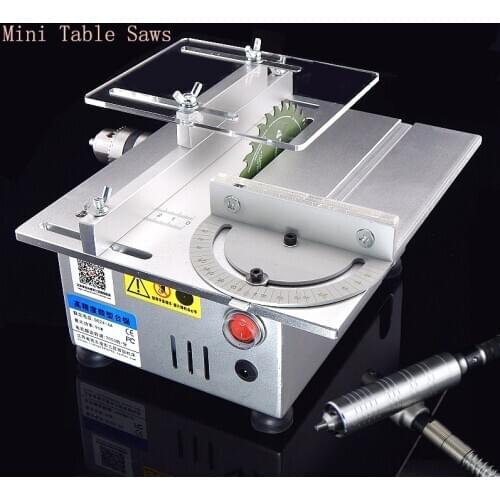Multifunctional Mini Table Saw Handmade Woodworking Bench Lathe Electric Polisher Grinder DIY Model Cutting Saw B12 Drill Chuck