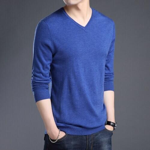 MRMT 2020 brand new mens spring V-neck sweaters knit mens Slim Knit casual long-sleeved sweater