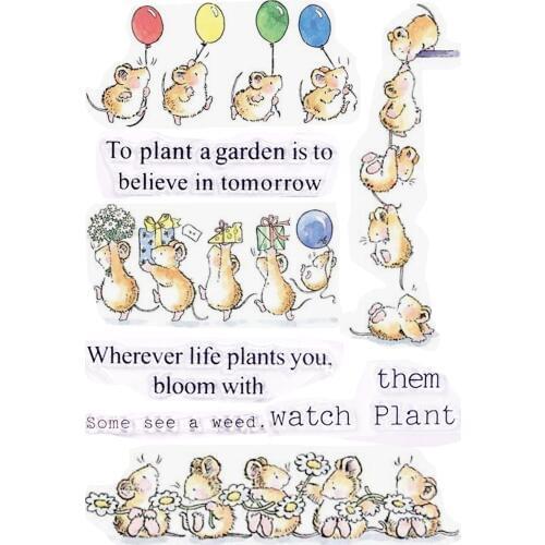 Mouse animal Transparent Silicone Rubber Stamp and metal die Sheet Cling Scrapbooking DIY Cute Pattern Photo Album Stamp