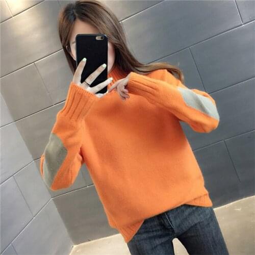 2021 Autumn Winter Womens Knit Turtleneck Sweater Casual Soft Slim Texture Sweater Long Sleeve Fashion Ladies Warm Pullover