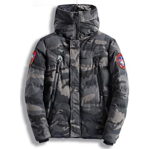 Autumn and Winter men camouflage Wadded Jackets 2019 fashion short cotton-padded coat hooded youth warm Thickening Outerwear