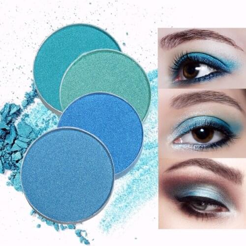 Color Salon DIY Glamorous Blue Eyeshadow Pastel Pigment Waterproof Matte Gemstone Eyeshadow Cosmetic Palette