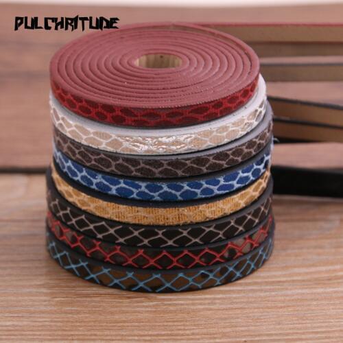 1pcs 5MM Flat PU Leather Cord Slate Road Rope Jewelry Findings Accessories Fashion Jewelry Making Materials For Bracelets
