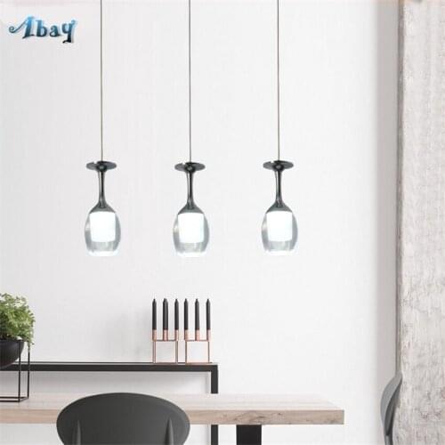 Nordic Aluminum Goblet Pendant Lights Dining Room Restaurant Kitchen Wine Cabinet Decoration Lamps Bar Cafe Droplight Fixtures