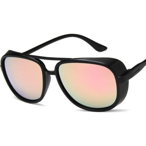 New Arrived Retro Square Steampunk Sunglasses For Men Women High Quality Pilot Shade Eyeglasses Gradient Lens Punk Sunglasses UV