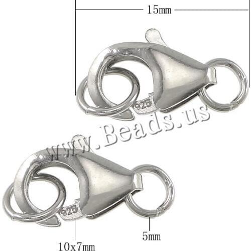Sold By PC Silver Color Lobster Claw Clasp For DIY Jewelry Necklace Bracelet Jump Rings Making Accessory Findigns