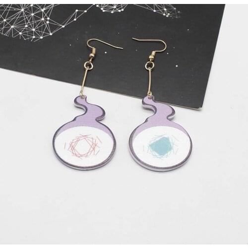 Ladies enamel ears double-sided acrylic teak cos cartoon anime earrings party accessories Hanako Jun Japan creative wholesale