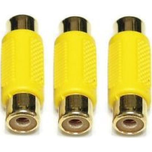 100PCS Straight RCA Female to Female connector Jack AV cable joiner coupler Audio Video