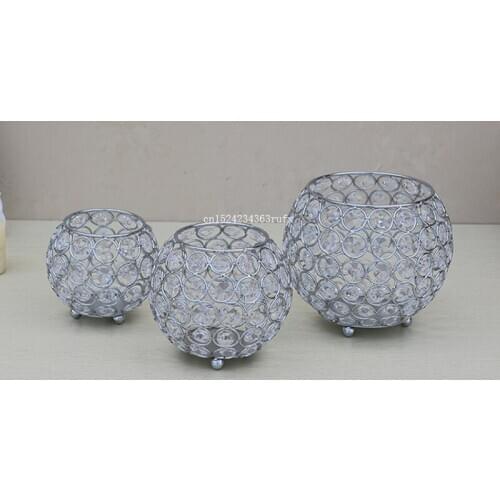 20pcs Crystal Ball Candlestick Candle Holders Lantern Candelabra Home Decorative Wedding New Year Party Decoration