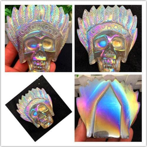 251g Exquisite!!!!! natural quartz angel halo energy skull treatment